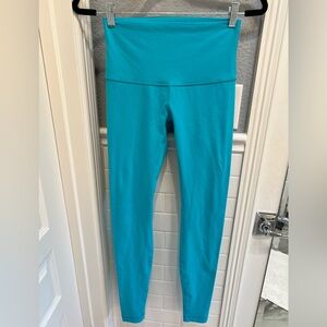 Lululemon Wunder Under High-Rise bright turquoise blue Legging, Size 6
